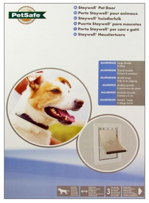 (Staywell) Aluminium Heavy Duty Pet Door (Large) (White) (640EFS)